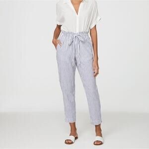 5/$25 Beachlunchlounge Giavanna Linen Blend Blue Pants